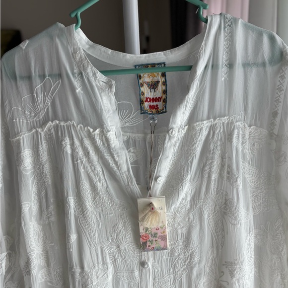 Johnny Was Kimberlee Dress in white sz XL NWT - Picture 4 of 12